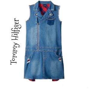 Tommy Hilfiger denim moto dress size (L/12/14